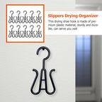10 Pack Shoe Organizer Rack Double Hooks Plastic Hangers for Slippers and Shoes Space-Saving Hanging for Closet Door