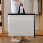 72" Wedding Dress Garment Bags Foldable Dress Bag for Long Gowns Traveling Protector Cover for Hanging Clothes with Zipper (White)
