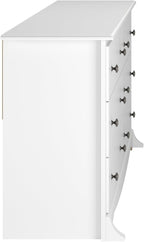Prepac Sonoma 6-Drawer Double Dresser for Bedroom, Wide Chest of Drawers, Traditional Bedroom Furniture, 59" wide x 17.5" deep x 29" tall, White