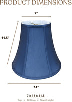 Royal Designs, Inc. BSO-704-14NBLU True Bell Basic Lamp Shade, 7 x 14 x 11.5, Navy Blue