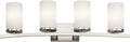 KICHLER Crosby 31" 4 Light Vanity Light Satin Etched Cased Opal Brushed Nickel