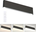Aipsun 24in Remote Control Dimmable Modern Black Vanity Light Fixtures Color Temperature Adjustable LED Bathroom Light Fixture