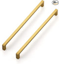 Ravinte 20 Pack 10 Inch Solid Square Cabinet Pulls - Brushed Brass Handles for Kitchen Cabinets & Drawers