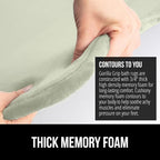 GORILLA GRIP Memory Foam Bath Mat, Soft Absorbent Velvet Bathroom Mats, Durable Dots on Underside, Machine Washable Bathmat, Carpet Rug Room Decor for Shower Tub Floor RV, 30x20 Rugs, Sage