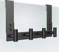 WUIVIUT Over The Glass Shower Door, Metal Shower Wall Mount Bath Hooks, Heavy Duty Rack Hooks for Robe, Towel (4 Hook, Fits 3/8'' Thick)
