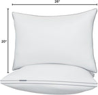viewstar Bed Pillows Standard Size Set of 2, Hotel Cooling Down Alternative Gusseted Pillows for Side, Back, or Stomach Sleepers, White