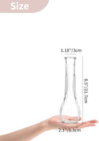 NUPTIO Glass Bud Vases Centerpiece: 12 Pcs Small Flower Vase for Wedding in Bulk - Cute Clear Ribbed Vase for Party Events Home Table Decor