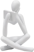 Reading Women Statue, Thinker Sculptures, Abstract Art Ornament, Modern Aesthetic Figurine Decoration, Suitable for Home Living Room Bedroom Office Shelf Table Desk Bookshelf Decor