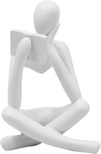 Reading Women Statue, Thinker Sculptures, Abstract Art Ornament, Modern Aesthetic Figurine Decoration, Suitable for Home Living Room Bedroom Office Shelf Table Desk Bookshelf Decor