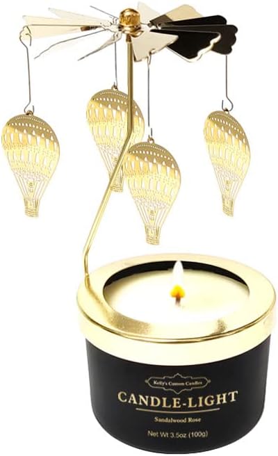 Kelly's Custom Candles, Balloon Candle Birthday Gift for Mom,Girlfriend,Unique Easter Gifts for Sister, Wife and Mother in Law,Rotatable Aromatherapy Candles Gift for Women.