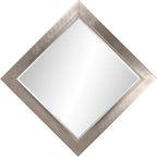 Howard Elliott Millenium Hanging Square Mirror for Wall, Beveled Edges Mirror with Silver Leaf Finish, Accent Mirror Home Décor Vanity Mirrors for Living Room & Entryway, 40 x 40 Inch