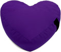 Heart Shaped Zafu Meditation Pillow for Yoga - Organic Buckwheat Filled Valentines Heart Pillow - Zen Kneeling Prayer Pad for Sitting on Floor, Yoga Cushion - Made in USA - 14"X16", Purple