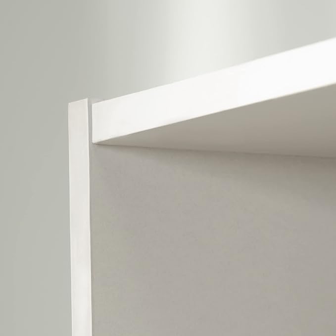 Sauder Beginnings 5-Shelf Bookcase, Bookshelf with Adjustable Storage Shelves, in Soft White