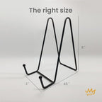 KINGDOM SOLUTIONS 6" 2-Pack Metal Stands Black – Book Stand – Sturdy Plate Holder for Art, Pictures, Books, Frames, and Decorative Displays