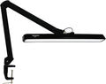 LED Architect Desk Lamp with Clamp, Metal Swing Arm 2000 Lumens Dimming Office Table Lamp for Task Work Drafting Reading Desktop, 234 LEDs,24W,5 Color Temperatures Workbench Lamp(Black, 24CCT)