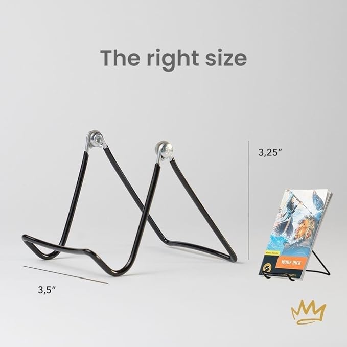 KINGDOM SOLUTIONS MADE IN USA 36-Pack Sturdy & Durable Adjustable Metal Easels to Display Books, Frames, Comics, Plates & More - Unique on the Market