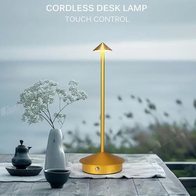 Regalia Rechargeable LED Table Lamp | Cordless Dimmable Touch Control | Waterproof Modern Lighting | USB-C Charging | Bedroom Living Room Nightstand Accent Table Lamp | Brown | 4-Piece Set