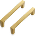 Ravinte 20 Pack Solid 3-3/4 Inch Kitchen Square Cabinet Handles Brushed Brass Drawer Pulls Kitchen Cabinet Hardware Handles