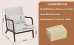 KEIKI Mid-Century Modern Upholstered Accent Chair, Arm Chair with Pillow for Home Seating