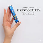 SURI Mezuzah for Door with Printed Scroll Inside | 4" Modern Mezuzah Case (Silver Blue)