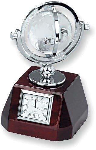 Solid Swivel Globe and Clock