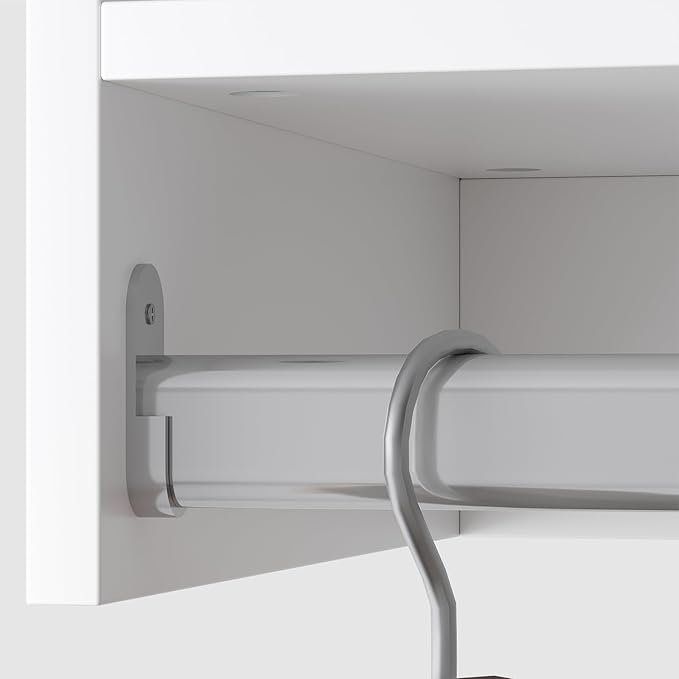 Modular Closet, 67" Wide Wardrobe Organizer - Wood Tower Closet Storage - Wall Mounted, White