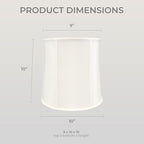 Royal Designs, Inc. BSO-719-10WH Drum Basic Lamp Shade, 9 x 10 x 10, White