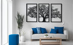 VAILLA Wood Wall Art Decor Wall Hanging Sculpture Modern Home Decoration 3 Panels Nature Wall Hangings Large Wooden Wall Arr 3D Textured Sculptures for Living Room Bedroom Office Dinnig Room (Tree of Life)