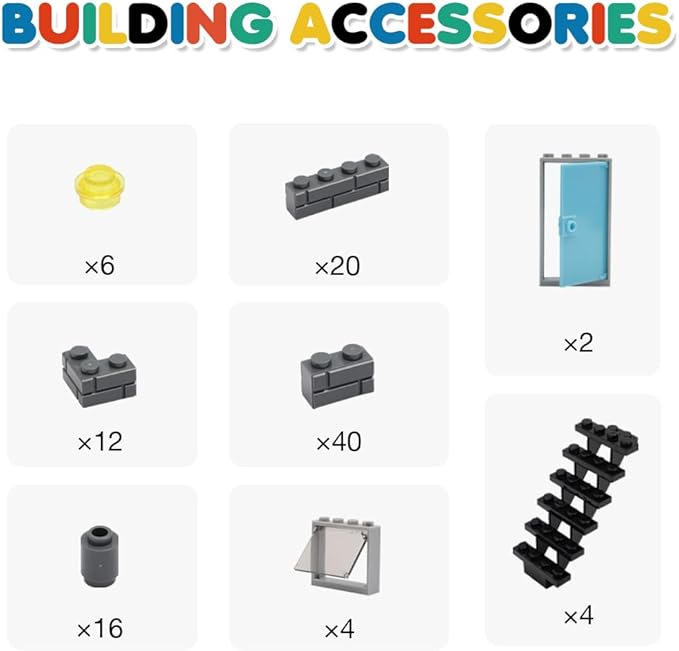 Lekebaby 604 Pieces Classic Building Blocks Creative Bulk Building Bricks Sets, Compatible with All Major Brands, Educational Toy for Boys Girls 6 Years Old and Up