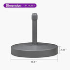 PURPLE LEAF AT4028 Patio Umbrella Base Stand Outdoor Heavy Duty Round Concrete Stand 62 LBS Black Market Table Umbrellas