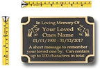 The Metal Foundry Personalised Memorial Angels Metal Plaque For Memory Of A Loved One, Mother, Father Or Grandparents. Wall Mounted As Garden Stones Statue Gift Alternative Idea Handmade In Brass
