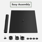 Tangkula 35 LBS Patio Umbrella Base, 20 Inches Heavy Duty Umbrella Stand, Square Umbrella Base w/Non-Slip Pads, Tightening Knob & 2 Adapters, Outdoor Umbrella Stand for Yard, Poolside, Garden (Black)