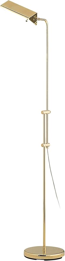 Regency Hill Tony Traditional Farmhouse Adjustable Pharmacy Light Floor Lamp Standing 54" Tall Gleaming Brass Gold Metal Rotating Head Decor for Living Room Reading House Bedroom Family Home
