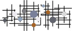 ruelen Set of 2 Minimalist Geometric Wall Decor - Modern Metal Wall Art for Living Room, Bedroom & Office – Abstract 3D Design in Dark Colorful Style