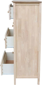 International Concepts Dresser with 5 Drawers ,Unfinished