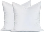 MoonRest® Synthetic Down Alternative 20x20 Square Pillow Insert Form, for Decorative Throw Pillow, Sofa, Cushions, Body and Bed - Pack of 2- Size 20“X 20”