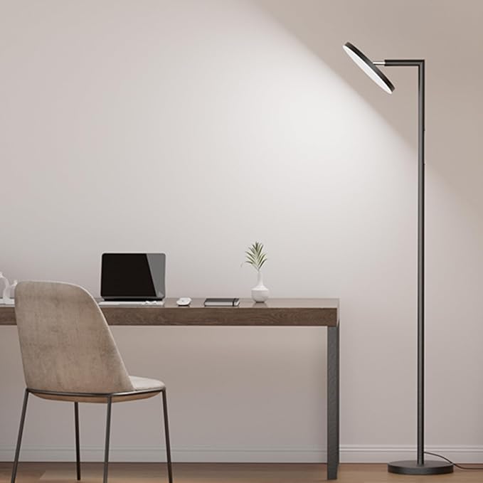 Upgraded Floor Lamps for Living Room, 32W 3000LM Super Bright LED Torchiere Floor Lamp with Remote & Touch Control, 69" Dimmable Tall Standing Lamp with 350°Rotating Head for Reading Office Bedroom