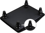 Small Foot Stool Ottoman with Stable Wood Legs Upholstered Footstool Padded Foot Rest Step Stool for High Beds Seat Chair Couch Sofa Patio Bedroom Living Room Office (5.9" H-Black)