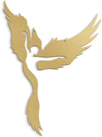 SIGNLEADER Metal Wall Art Decor Angel Minimalist Modern Abstract Wall Sculpture Hangings Home Decoration for Living Room, Bedroom, Bathroom, Kitchen, Outdoor - 24" Gold