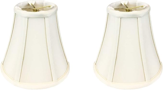Royal Designs, Inc. BSO-704RC-8EG-2 True Bell Basic Lamp Shade with Round Clip, 4 x 8 x 7.25, Eggshell, 2-Pack