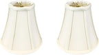 Royal Designs, Inc. BSO-704RC-8EG-2 True Bell Basic Lamp Shade with Round Clip, 4 x 8 x 7.25, Eggshell, 2-Pack
