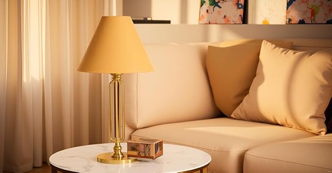 Aspen Creative 56041, Hardback Empire Transitional UNO Lamp Shade, Carrot Orange Parchment Wrinkled Paper, 4" Top x 10" Bottom x 7" Slant Height, Slip 33mm