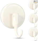 OUTXE Wreath Hanger for Front Door, Upgraded Suction Cup Reef Hook for Glass Window/Over Door, Christmas/Thanksgiving/Halloween/July 4th/Easter/Valentine/Spring/Summer/Fall (White, 4-Pack)