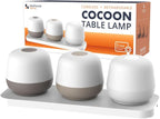 Newhouse Lighting Cocoon, Natural 2700K Dimmable Cordless USB-C Rechargeable Table Lamp 3-Pack NHTL-CN-NTRL, Cordless Desk Lamp for Living Room, Bedroom, Coffee Table, and Other Cozy Home Decor