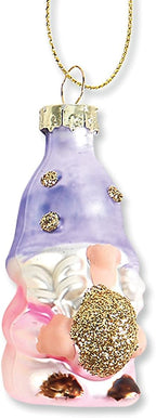 Lillian Vernon Gnome Blown Glass Easter Ornaments - Handcrafted Hanging Tree Decorations, Easter Gnome Holiday & Party Decor, Mini, Assorted, 12-Piece Set