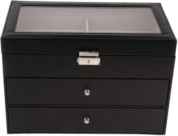 Large Capacity Sunglasses Storage Box Three-Layer 18 Digit Glasses Eyeglass Watch Display Case Organizer