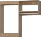 Modular Closet Organizer, 61" Wide Wood Tower Storage for Walk In or Wall Mounted Closets, Bedroom