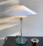 Astral Bauhaus Wagenfeld-Inspired Glass Cordless LED Table Lamp | Modern Bedroom & Living Room Lamp | Portable Accent Rechargeable Lamp for Indoor & Outdoor Use