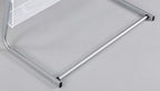 GENMO Floor-Standing Magazine Rack, Carbon Iron Steel, Silver, 4 Large Shelves, Convenient Installation, Suitable for Reception Areas
