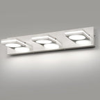 OKELI LED Modern Bathroom Vanity Light Fixtures (3-Light, 22-Inch), Brushed Nickel Acrylic Bathroom Wall Lighting Fixtures Over Mirror, 3CCT, ETL Listed, Dimmable
